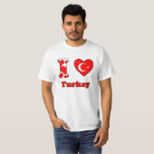 Ik hou van Turkije T-shirt (Voorkant volledig)