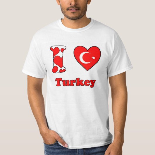 Ik hou van Turkije T-shirt (Voorkant)