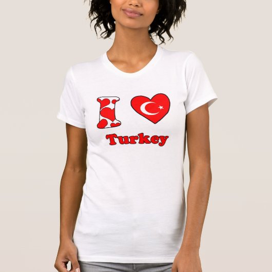 Ik hou van Turkije T-shirt (Voorkant)