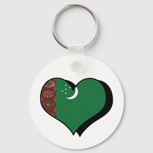 Ik hou van Turkmenistan Sleutelhanger (Voorkant)