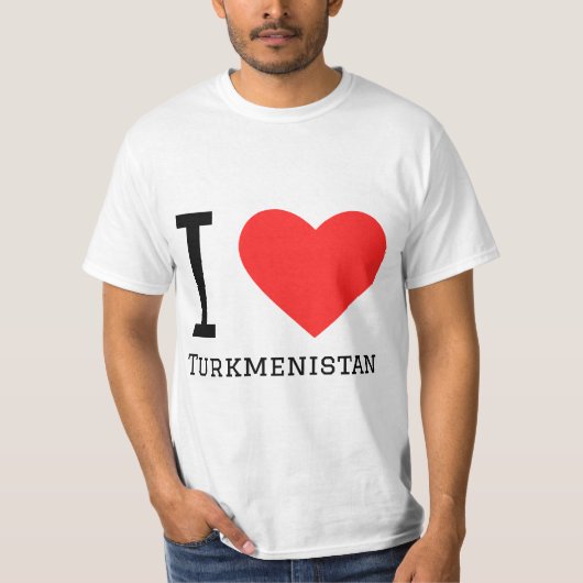 Ik hou van Turkmenistan T-shirt (Voorkant)