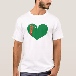 Ik hou van Turkmenistan vlag T-shirt