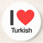 ik hou van turks zandsteen onderzetter (Voorkant)