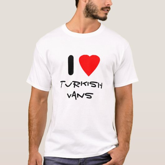 Ik hou van Turkse Vans T-shirt (Voorkant)