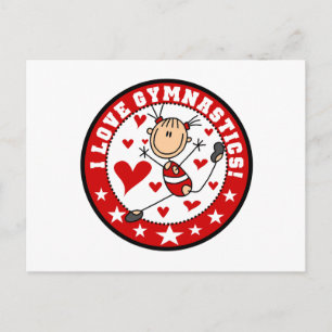 Ik hou van turnen briefkaart