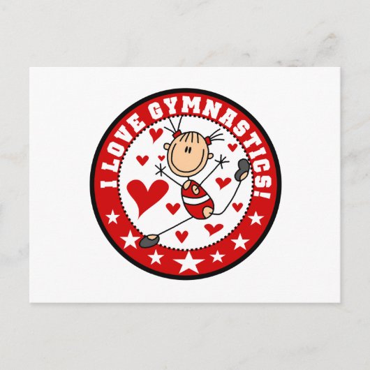 Ik hou van turnen briefkaart (Voorkant)
