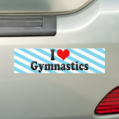 Ik hou van turnen bumpersticker (Op auto)