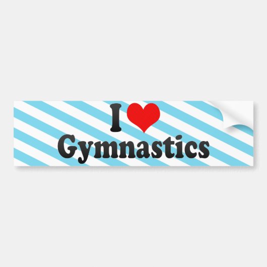 Ik hou van turnen bumpersticker (Voorkant)