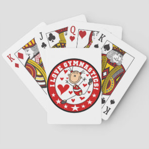 Ik hou van turnen pokerkaarten