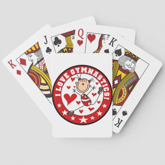 Ik hou van turnen pokerkaarten (Achterkant)