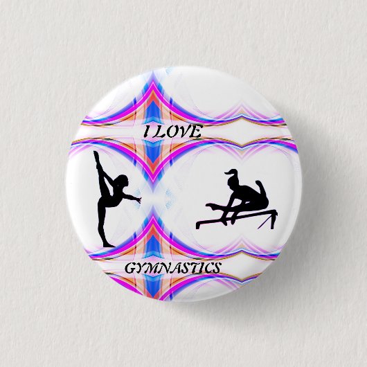 Ik hou van turnknop ronde button 3,2 cm (Voorkant)
