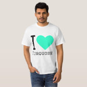 Ik hou van turquoise t-shirt (Voorkant volledig)