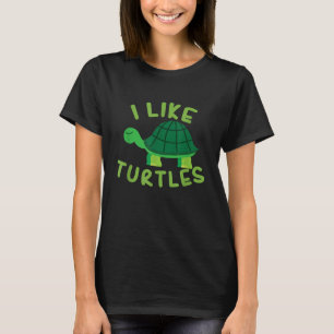 Ik hou van Turtles Tortoise Zee Animal Funny Gift T-shirt