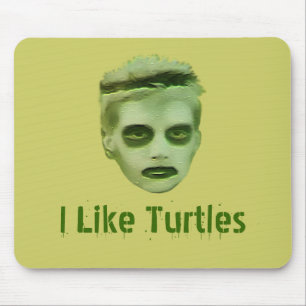 Ik hou van Turtles Zombie Kind Mousepad Muismat