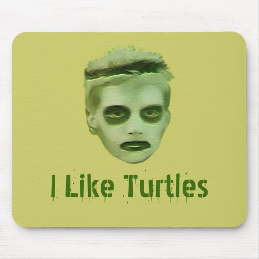 Ik hou van Turtles Zombie Kind Mousepad Muismat (Voorkant)