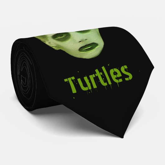 Ik hou van Turtles Zombie Kind Stropdas (Opgerold)