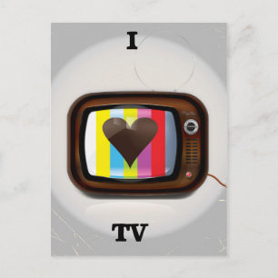 Ik hou van Tv cartoon poster Briefkaart