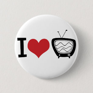 Ik hou van tv ronde button 5,7 cm