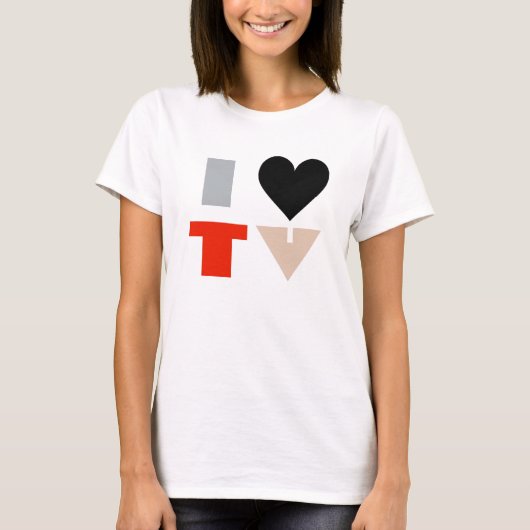 Ik hou van tv t-shirt (Voorkant)