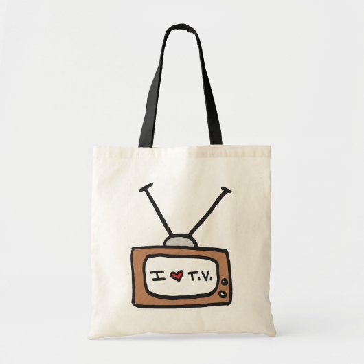 Ik hou van Tv. Tote Bag (Voorkant)