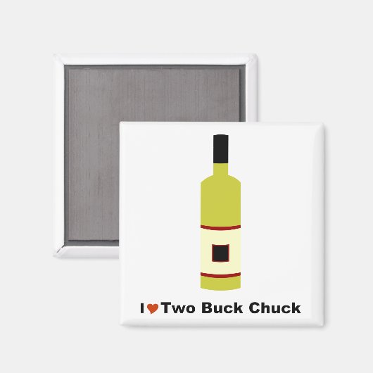 Ik hou van twee dollar Chuck Magneet (Voorkant / Achterkant)