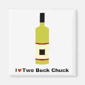 Ik hou van twee dollar Chuck Magneet (Voorkant)