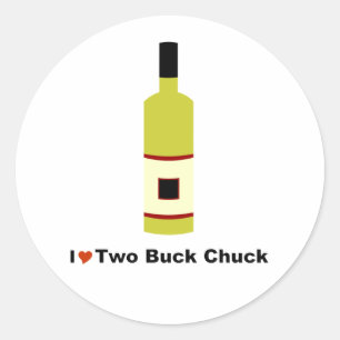 Ik hou van twee dollar Chuck Ronde Sticker