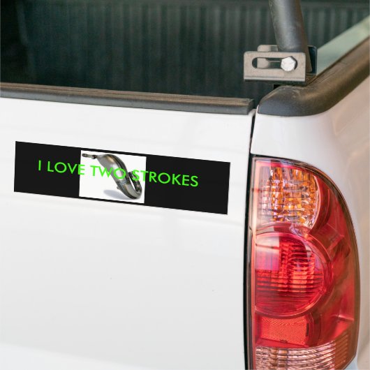 Ik hou van twee strookbumper sticker (Op Truck)