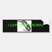Ik hou van twee strookbumper sticker (Voorkant)