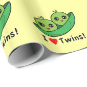 Ik hou van tweelingen: Twee erwten in een peul Cadeaupapier (Rol Hoek)