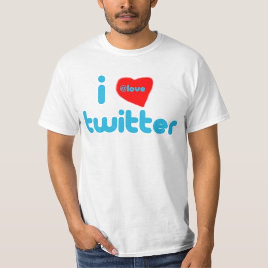 Ik hou van Twitter T-shirt (Voorkant)