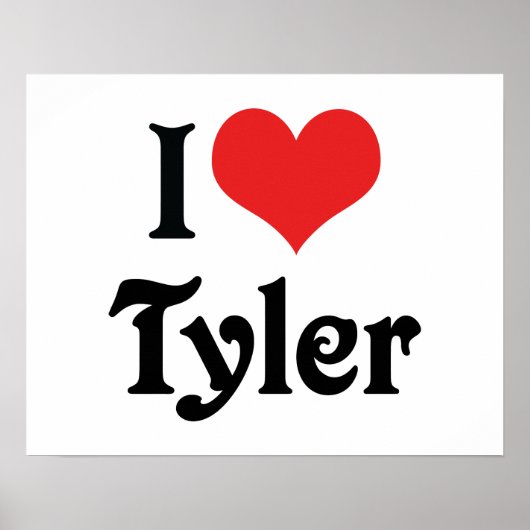 Ik hou van Tyler Poster (Voorkant)