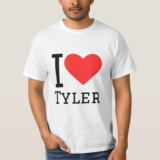 Ik hou van Tyler T-shirt (Voorkant)
