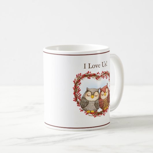 Ik hou van Typografie Woodland Ownership Cute Koffiemok (Voorkant rechts)