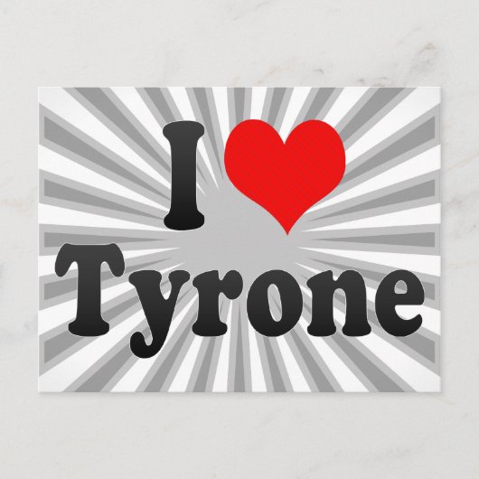 Ik hou van Tyrone Briefkaart (Voorkant)