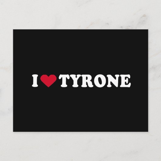 IK HOU VAN TYRONE BRIEFKAART (Voorkant)