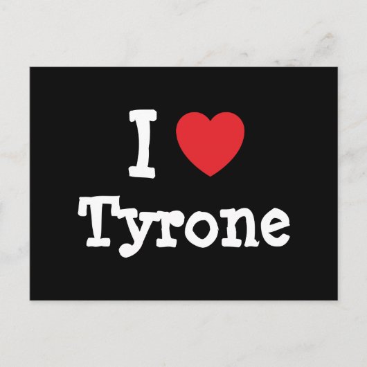 Ik hou van Tyrone hart op maat Briefkaart (Voorkant)
