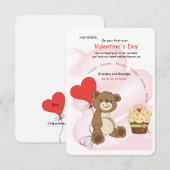 Ik hou van U Beer Valentijnsdag Kaart (Voorkant / Achterkant)