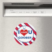 Ik hou van U GOOBER Smile Fun Magnet (Insitu (Vaatwasser))