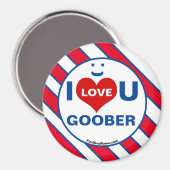 Ik hou van U GOOBER Smile Fun Magnet (Voorkant / Achterkant)