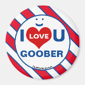 Ik hou van U GOOBER Smile Fun Magnet (Voorkant)