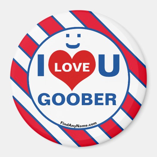 Ik hou van U GOOBER Smile Fun Magnet (Voorkant)