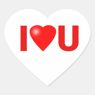 Ik hou van U Hart Sticker