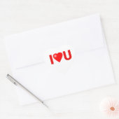Ik hou van U Hart Sticker (Envelop)