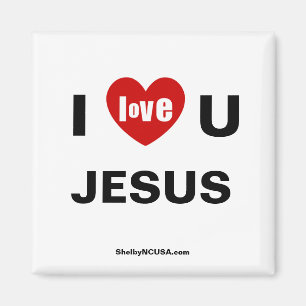 Ik hou van U JESUS Magnet