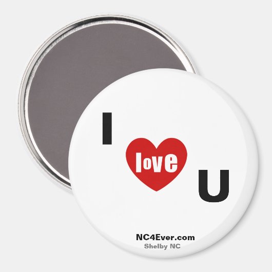 Ik hou van U koelkast magnet (Voorkant / Achterkant)