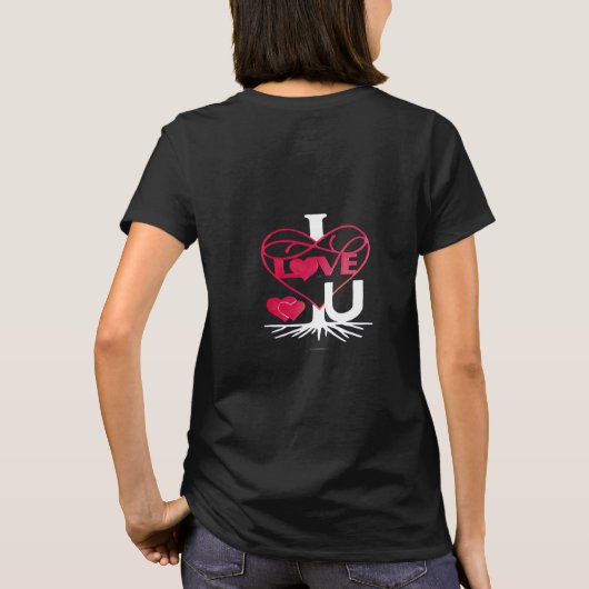 "Ik hou van U" MIJN BOYFRIEND Vrouwen T-shirt (Achterkant)