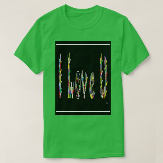 Ik hou van U T-shirt (Design voorkant)