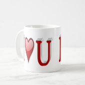 Ik hou van U-Valentijnsdag Koffiemok (Voorkant links)