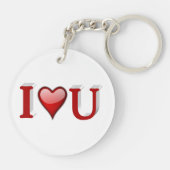 Ik hou van U Valentijnsdag Red Sleutelhanger (Achterkant)